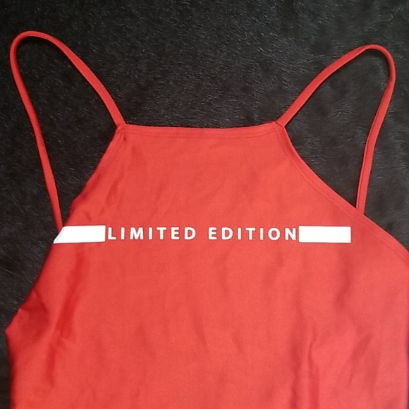 Fashion Nova Red One Piece Swim Large - Picture 2 of 5
